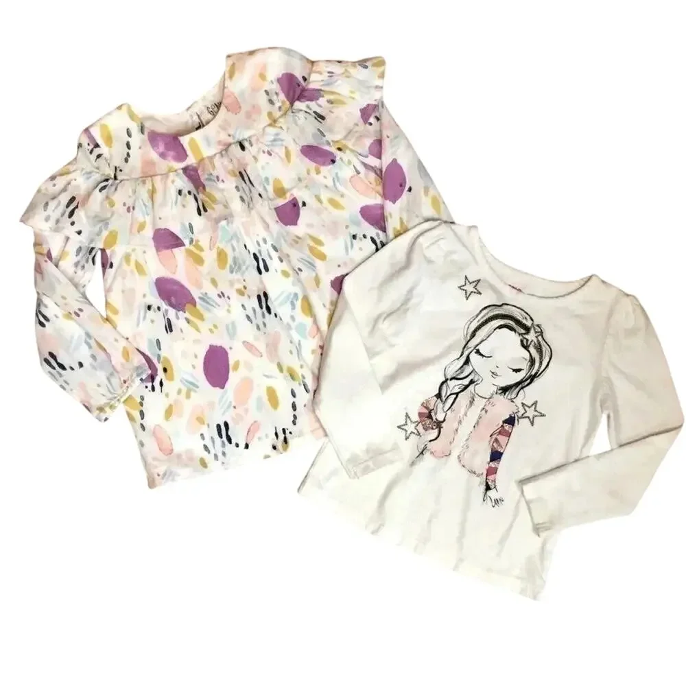 Genuine Kids from OshKosh ruffled top/ Epic Threads long sleeve T-shirt size 4T